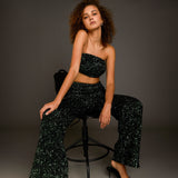 Sequins Wide Leg Pants