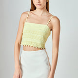 Lace Trim Crop Top