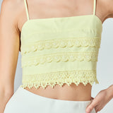 Lace Trim Crop Top