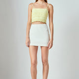 Lace Trim Crop Top