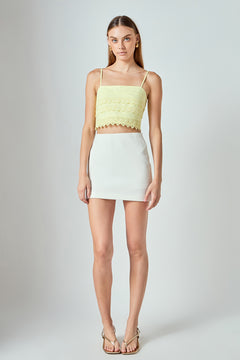 Lace Trim Crop Top