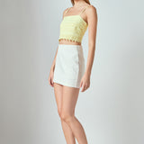 Lace Trim Crop Top