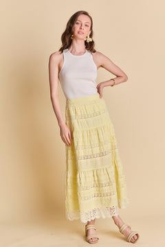 Laced Midi Skirt