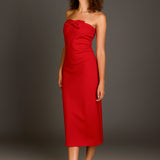 Strapless Bow Midi Dress