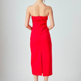 Strapless Bow Midi Dress