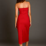 Strapless Bow Midi Dress