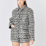 Sequins Check Jacket