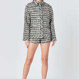 Sequins Check Jacket