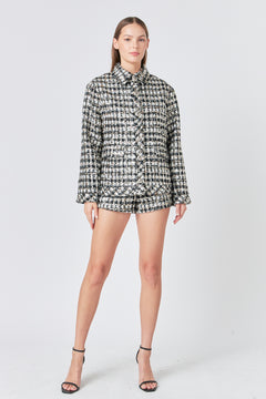 Sequins Check Jacket