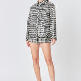 Sequins Check Jacket