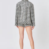 Sequins Check Jacket