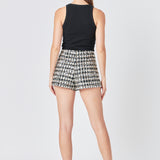 Sequins Check Shorts