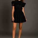 Chiffon Belted Mini Dress