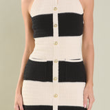 Striped Crochet Knit Dress