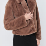 Faux Fur Buttoned Jacket