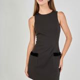 Velvet Bow Mini Dress