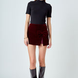 Velvet Bow Skort