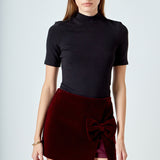 Velvet Bow Skort