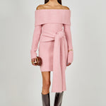 Endless Rose Women's Off Shoulder Sweater Mini Dress