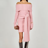 Off Shoulder Sweater Mini Dress