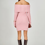 Off Shoulder Sweater Mini Dress