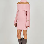 Off Shoulder Sweater Mini Dress – Endless Rose