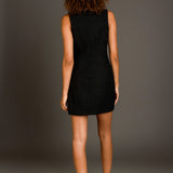 Pearl Accented Cutout Mini Dress