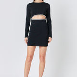 Knit Cut Out Mini Dress