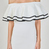 Off Shoulder Ruffle Mini Dress