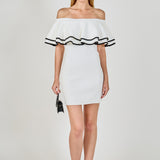 Off Shoulder Ruffle Mini Dress