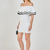 Off Shoulder Ruffle Mini Dress