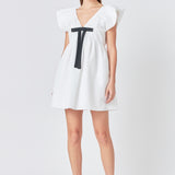 Combo Bow Mini Dress