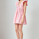 Sydney Combo Bow Mini Dress