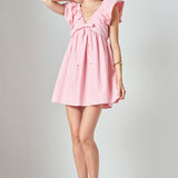 Sydney Combo Bow Mini Dress