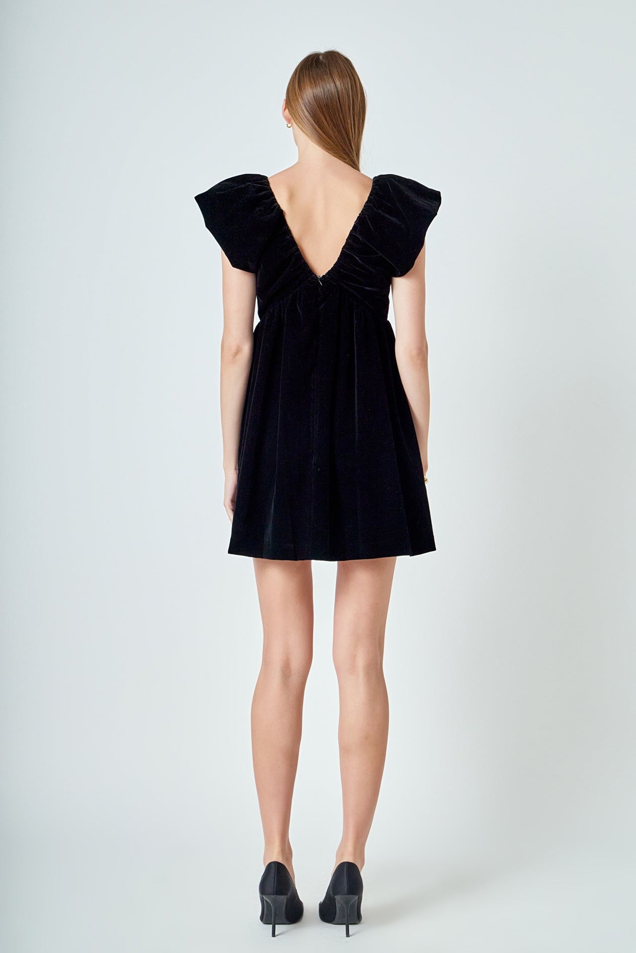 endless rose velvet bow mini dress Velvet Satin Bow Mini Dress