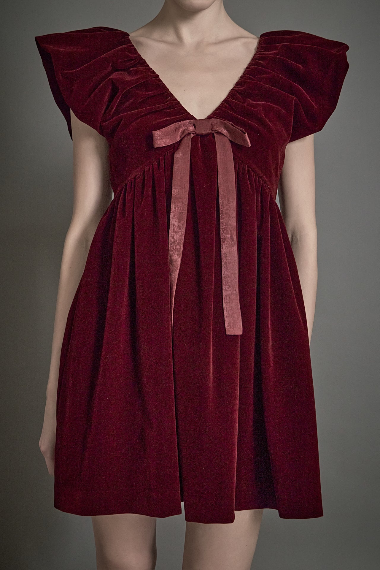 Velvet Satin Bow Mini Dress | Elegant Party Dress Endless Rose Velvet Satin Bow Mini Dress | Elegant Party Dress Endless Rose