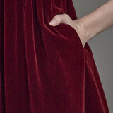 Velvet Satin Bow Mini Dress