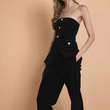 Velvet High Waisted Trousers