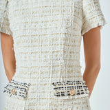 Tweed Fringed Mini Dress