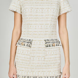 Tweed Fringed Mini Dress