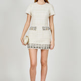 Tweed Fringed Mini Dress