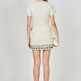 Tweed Fringed Mini Dress