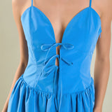 Front Ties Midi Dress