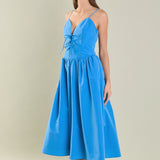 Front Ties Midi Dress