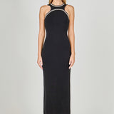 Jewel Trim Knit Maxi Dress