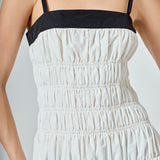 Amara Smocked Taffeta Maxi Dress