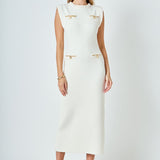 Knit Padded Maxi Dress
