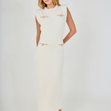 Knit Padded Maxi Dress