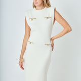 Knit Padded Maxi Dress