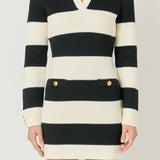 Striped Knit Mini Dress